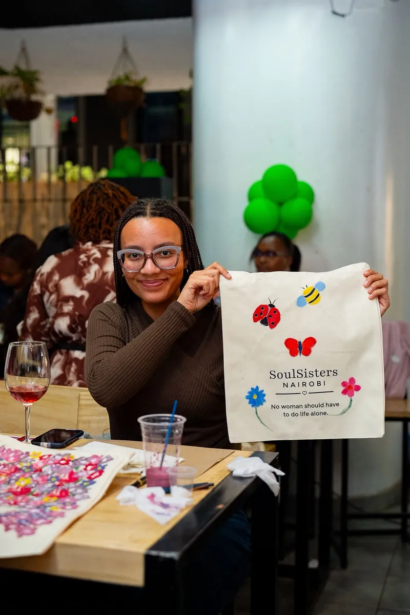 M-Pesa × One Africa Paint & Sip experience moment